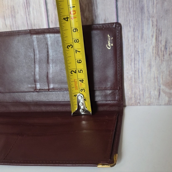 Cartier Burgundy Leather Wallet - Picture 6 of 11